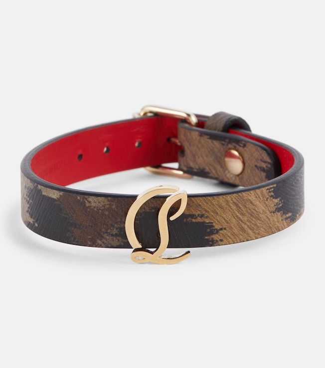 CL animal-print leather bracelet | Christian Louboutin