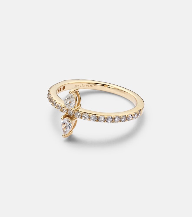 Héra 18kt gold ring with diamonds | Persée