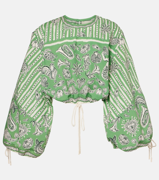 Lula printed cotton crop top | Alémais