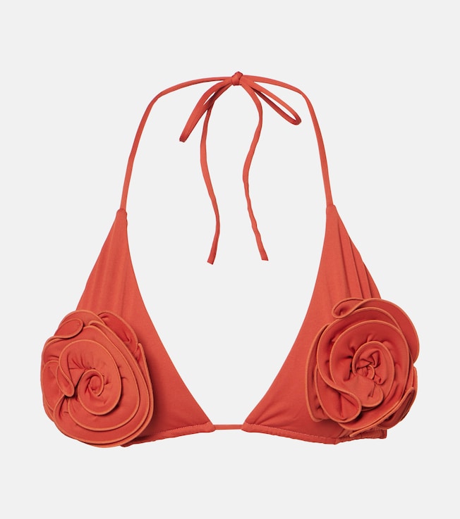 Floral-appliqué bikini top | Magda Butrym
