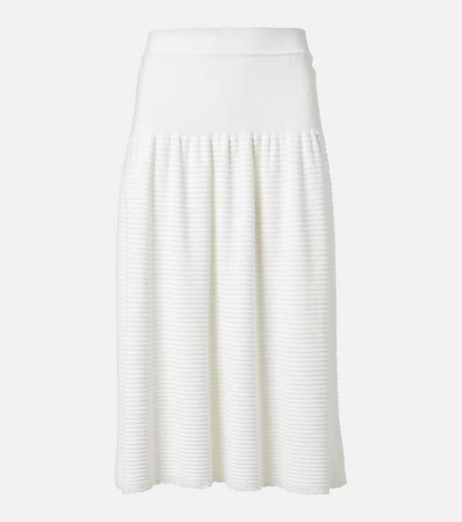 Dora Baltea silk and cotton midi skirt | Loro Piana