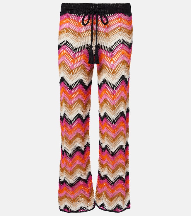 Cotton crochet wide-leg pants | Anna Kosturova
