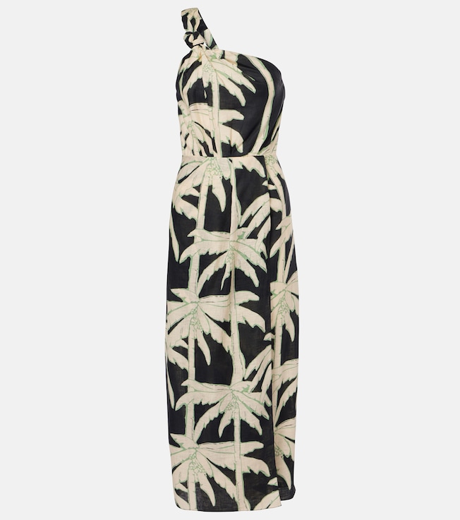 Printed one-shoulder midi dress | Johanna Ortiz