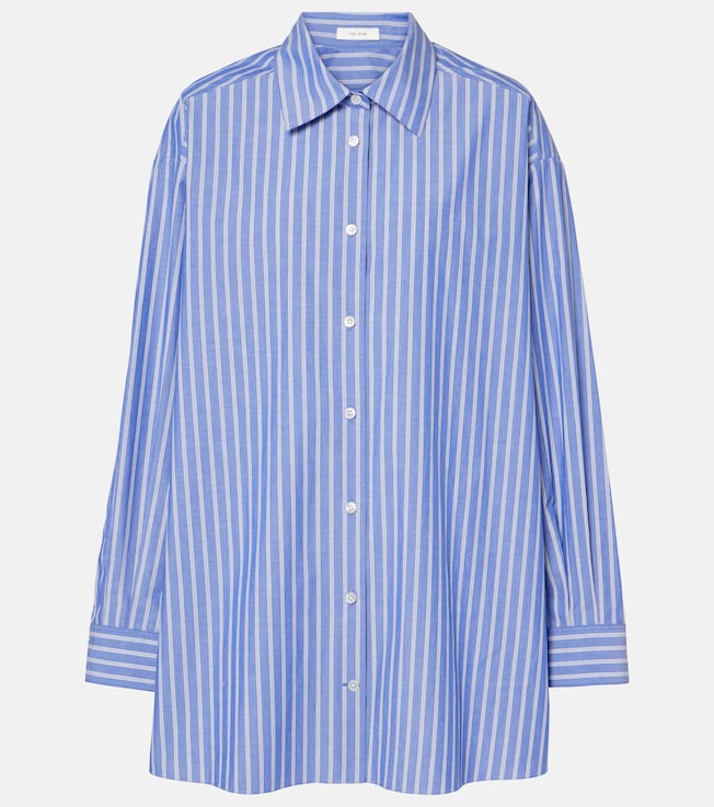 Luka striped cotton poplin shirt | The Row