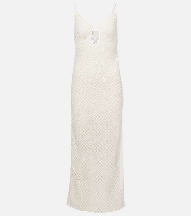 Rayure crochet cotton maxi dress | SIR