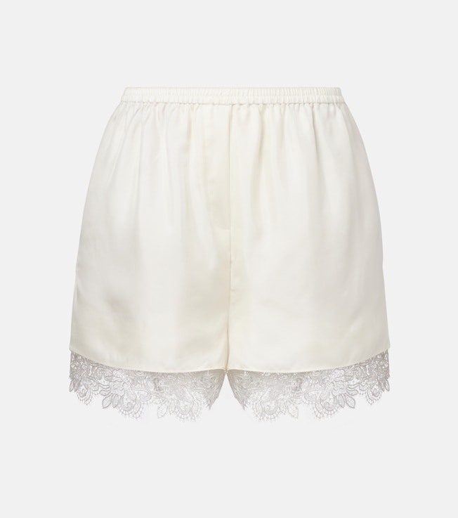 Lace-trimmed silk shorts | Róhe