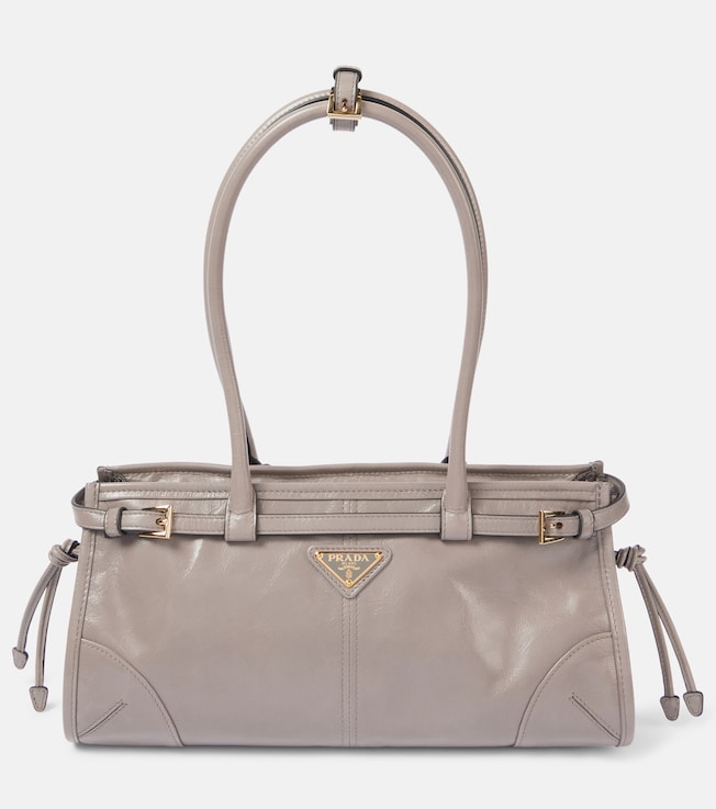 Medium leather shoulder bag | Prada