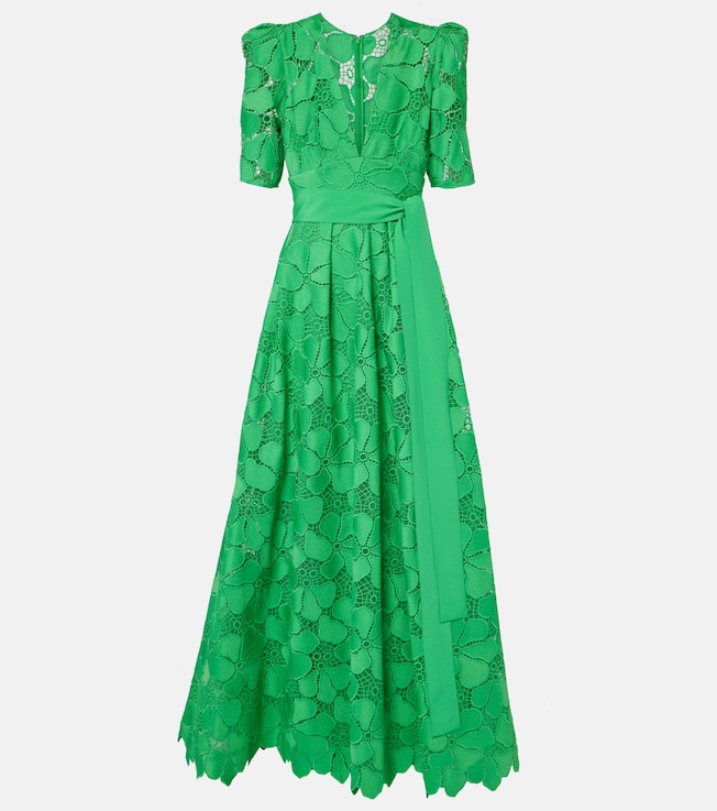 Macramé belted gown  | Elie Saab