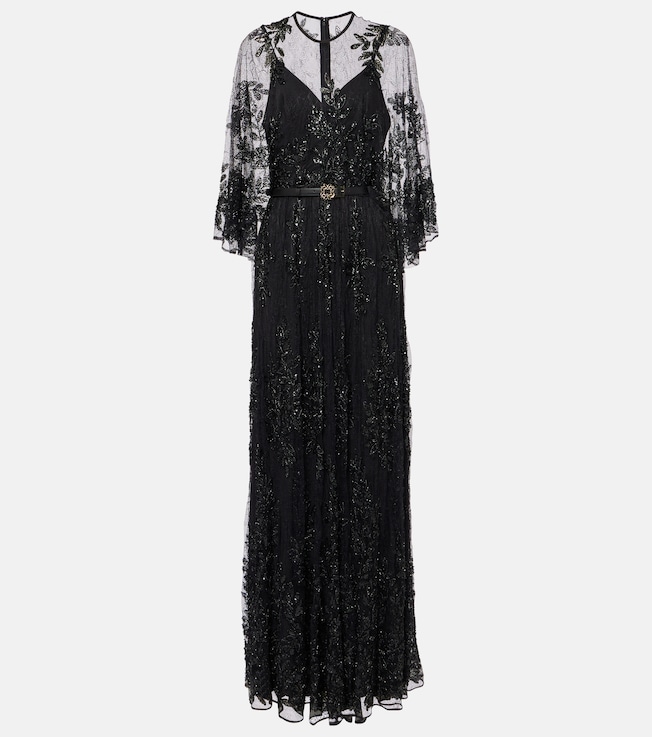 Sequined lace gown | Elie Saab