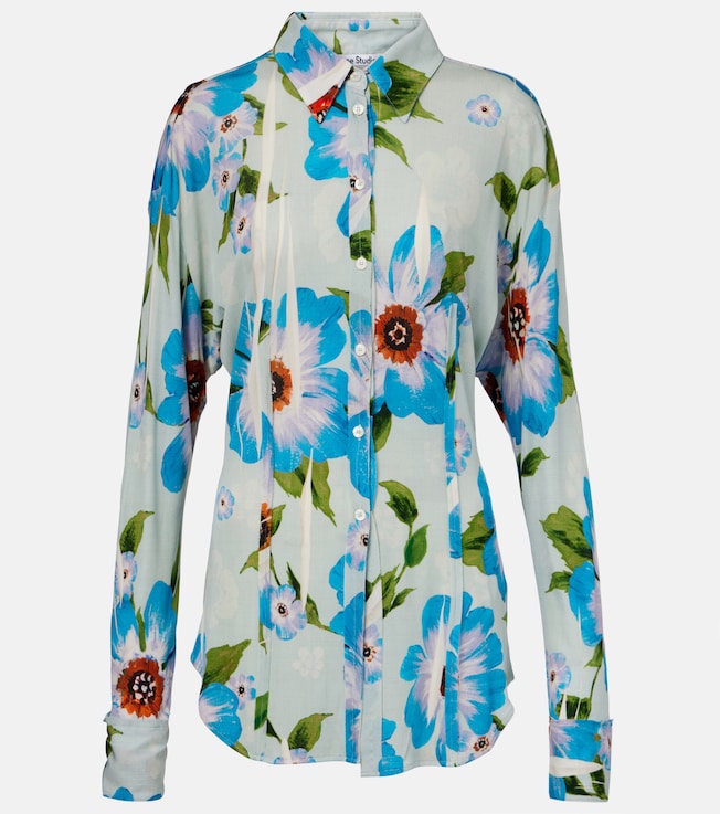 Floral jersey shirt | Acne Studios