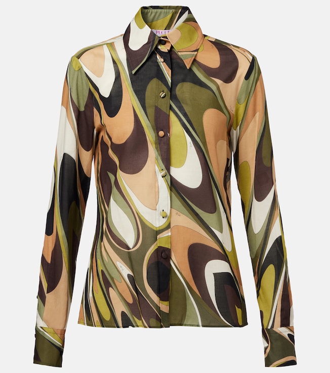 Onde cotton muslin shirt | Pucci