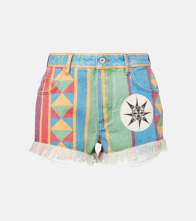 Paula's Ibiza printed denim shorts | Loewe
