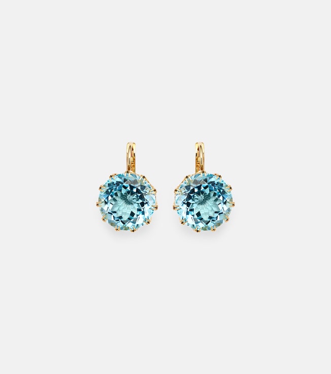 18kt gold earrings with topaz | Ileana Makri