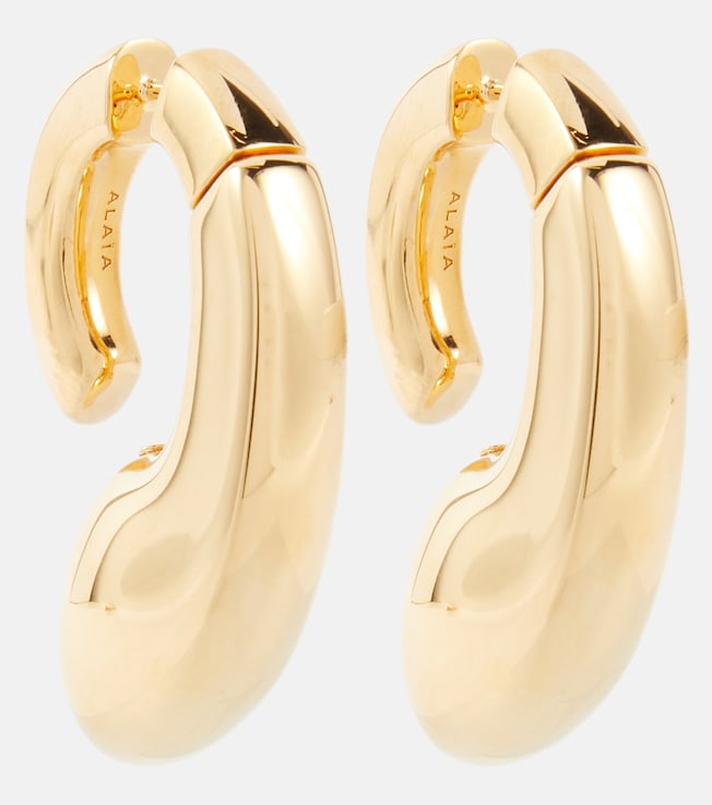 Drip gold-plated earrings | Alaïa