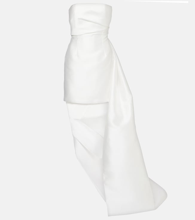 Bridal Meyer tail twill minidress | Solace London