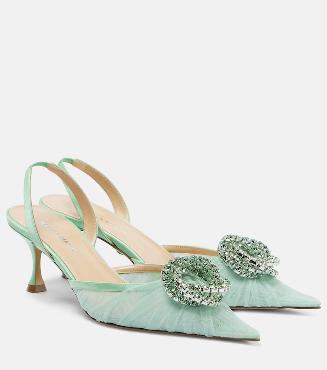 Galaxy 65 embellished slingback pumps | Mach & Mach