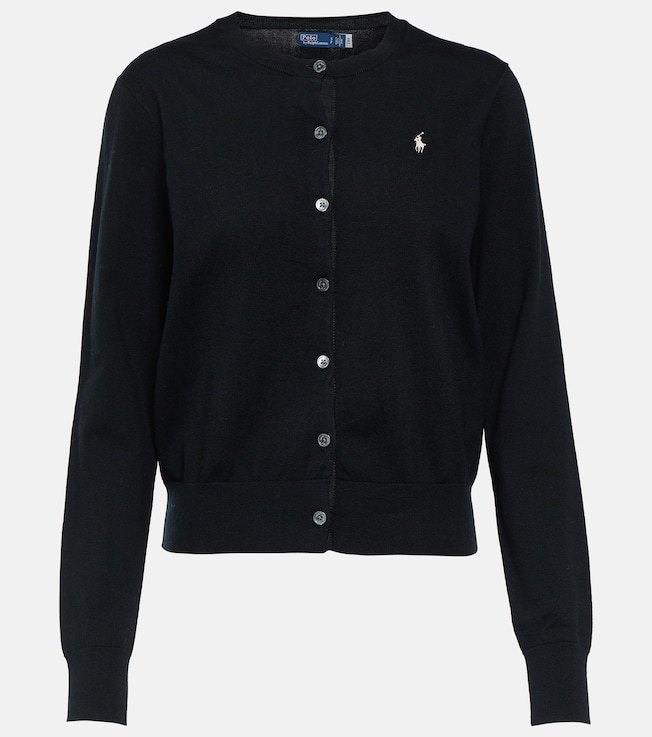 Embroidered cotton-blend cardigan | Polo Ralph Lauren