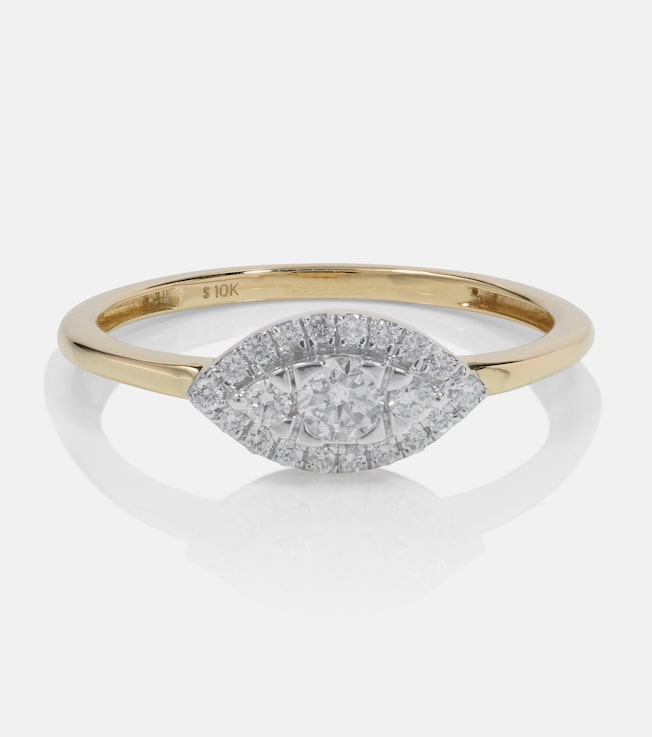 Muse 10kt gold ring with diamonds | Stone and Strand