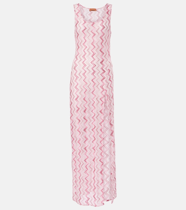 Zig Zag lamé maxi dress | Missoni