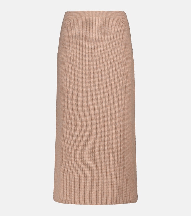 Gonna Davenport ribbed-knit midi skirt | Loro Piana