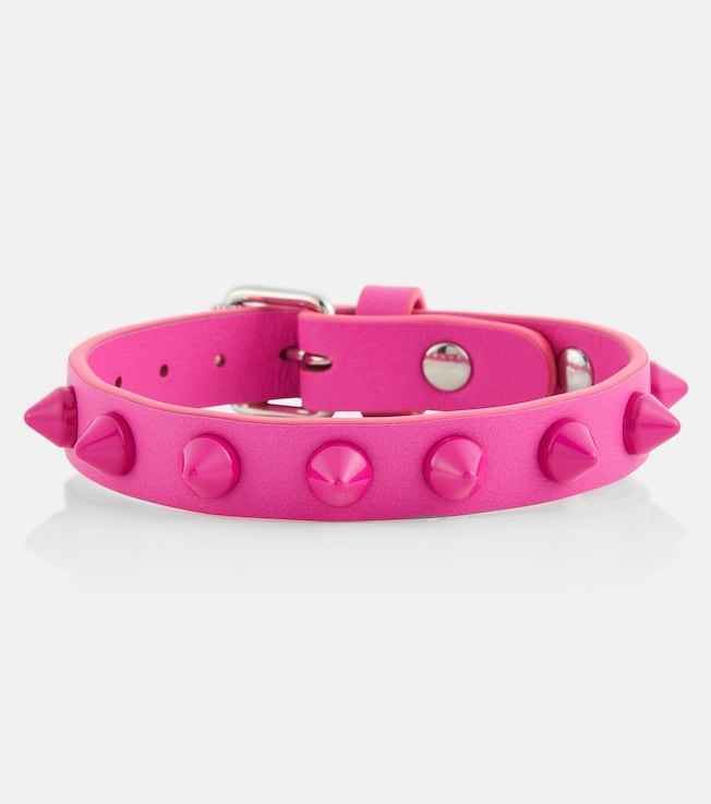 Loubilink embellished leather bracelet | Christian Louboutin