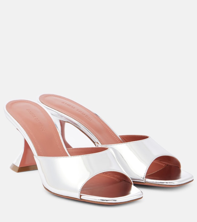 Lupita 70 mirrored leather mules | Amina Muaddi
