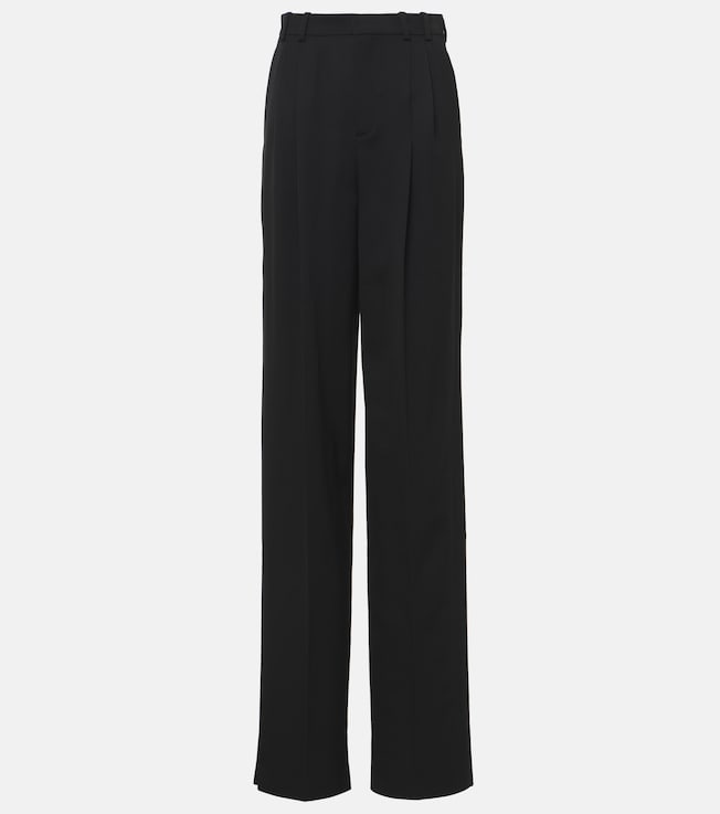 High-rise wool wide-leg pants | Saint Laurent