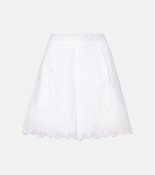 Embroidered cotton shorts | Juliet Dunn