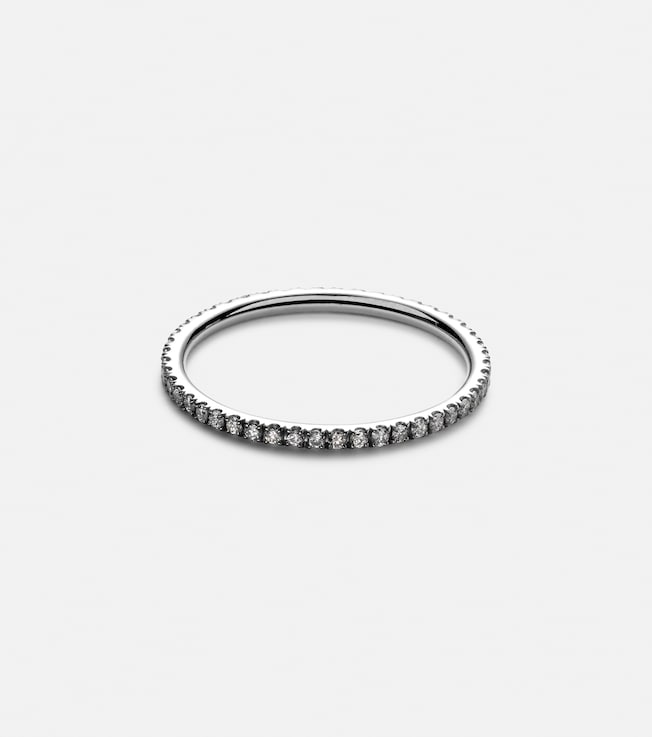 Thread Band 18kt gold ring with diamonds | Ileana Makri