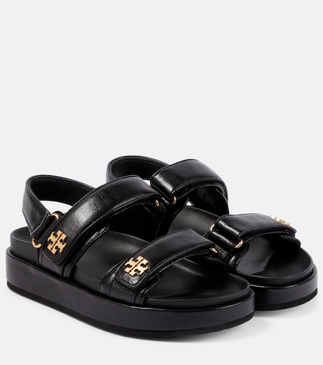 Kira leather platform sandals | Tory Burch