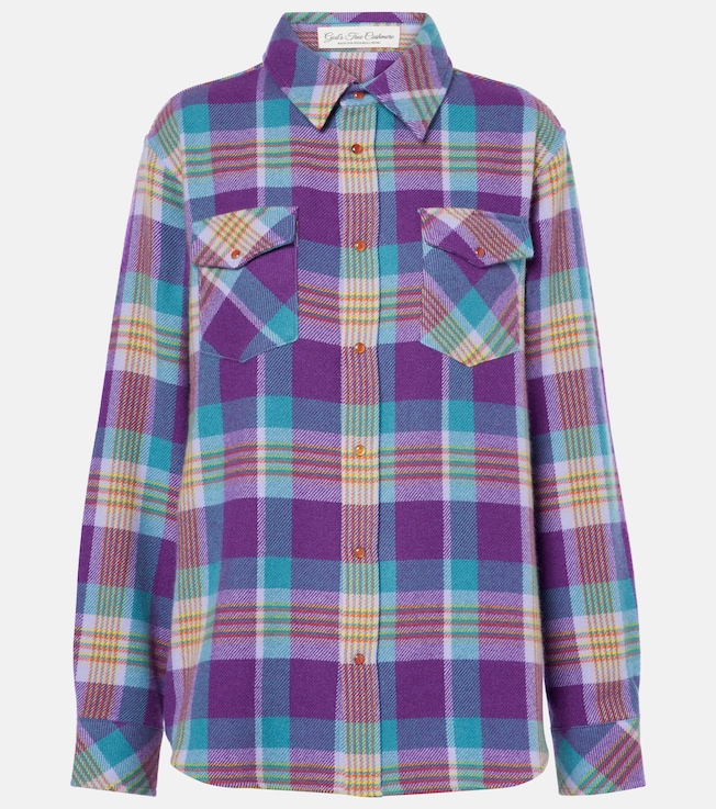 Jean's Glade plaid cashmere shirt | God's True Cashmere
