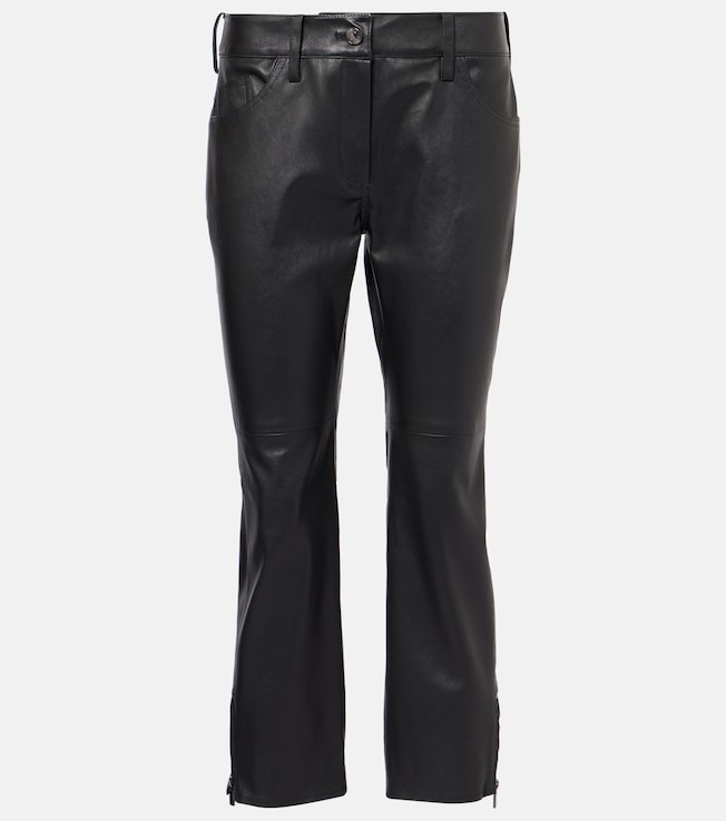 Low-rise leather capris | Magda Butrym