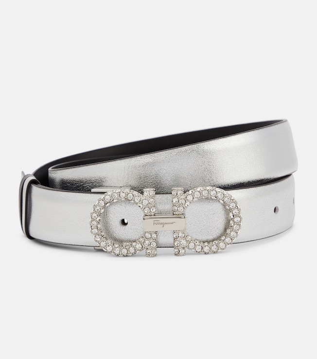 Gancini embellished leather belt | Ferragamo