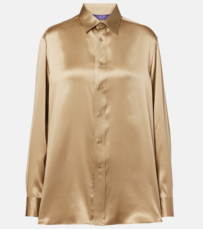 Adrien silk charmeuse shirt | Ralph Lauren Collection