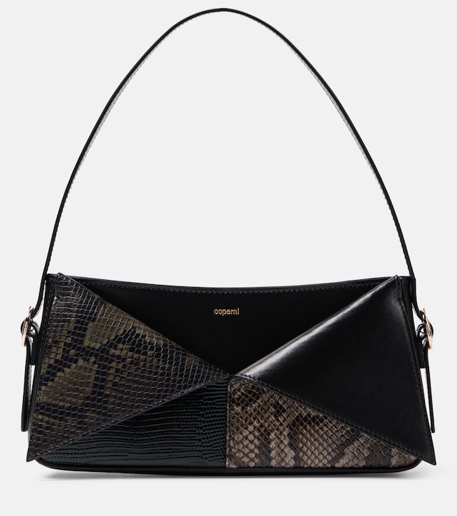 Belt snake-effect leather shoulder bag | Coperni