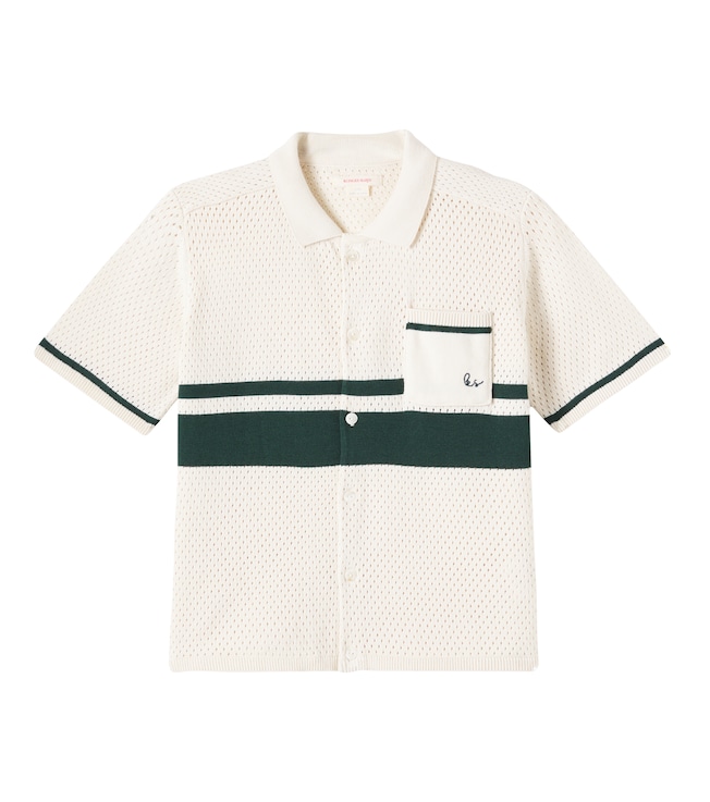 Shark open-knit cotton bowling shirt | Konges Sløjd