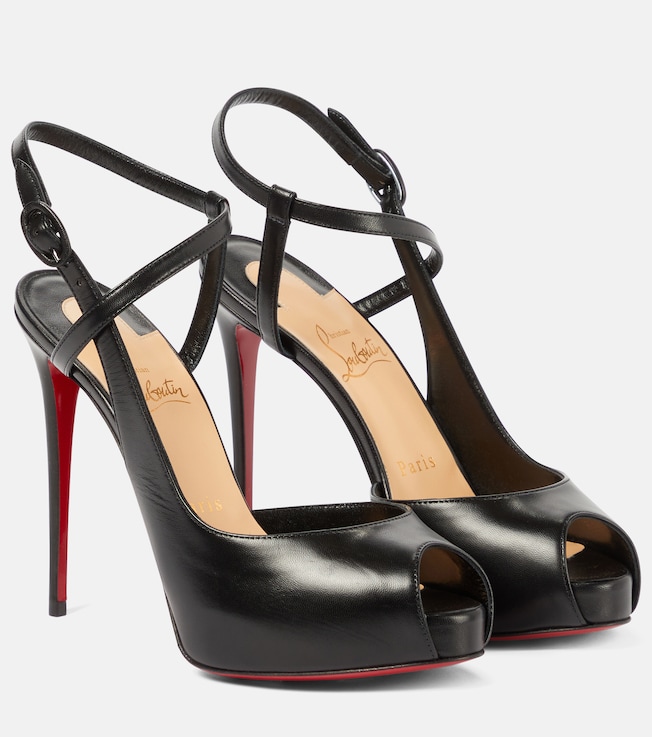Jenlove Alta 120 leather peep-toe pumps | Christian Louboutin