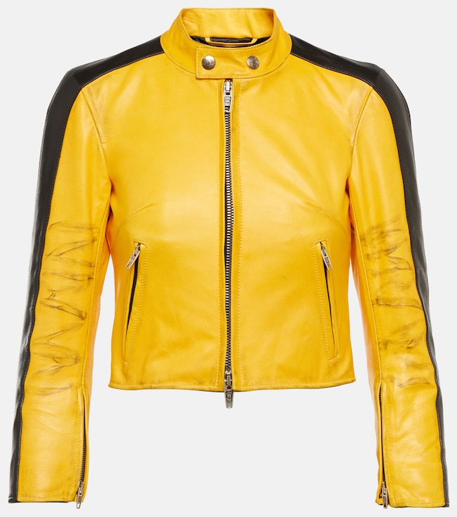 Cropped leather jacket | Balenciaga