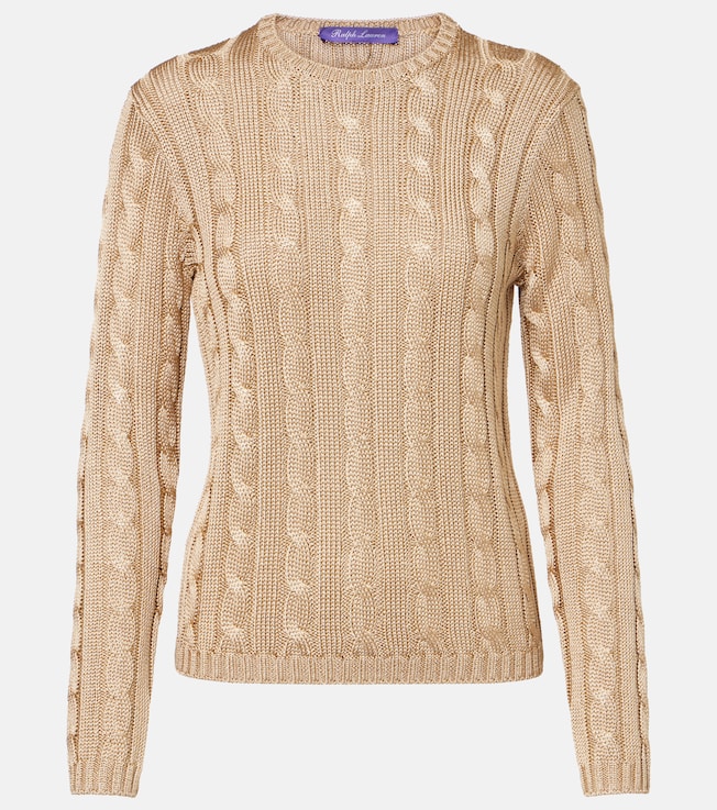 Cable-knit silk sweater | Ralph Lauren Collection