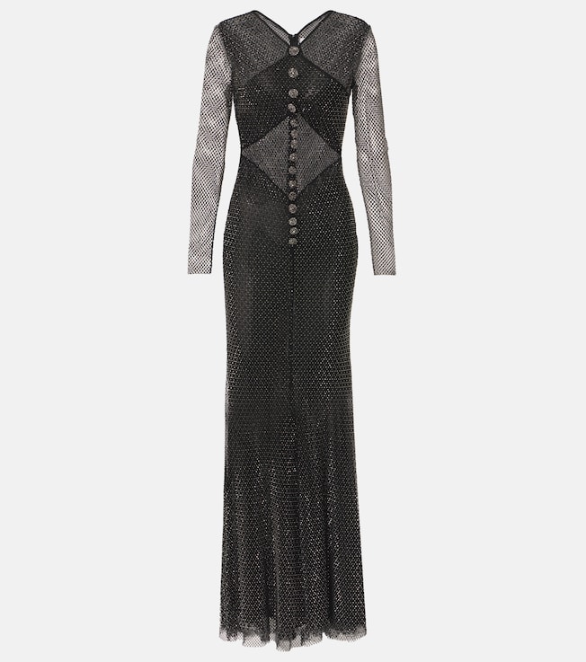 Embellished fishnet gown | Self-Portrait