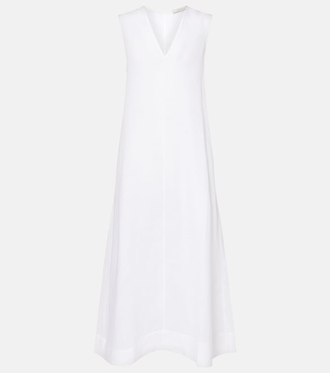 Nisha linen midi dress | Asceno