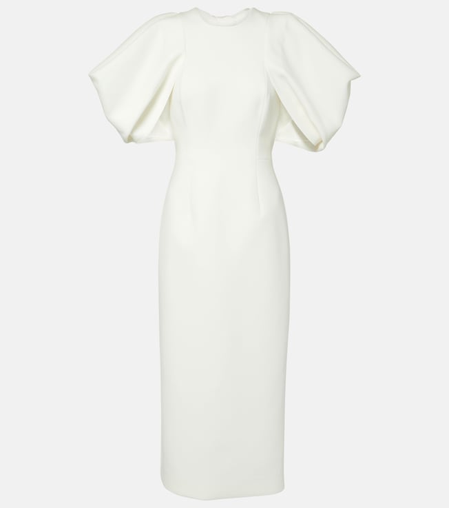 Bridal Calita crêpe midi dress | Roksanda