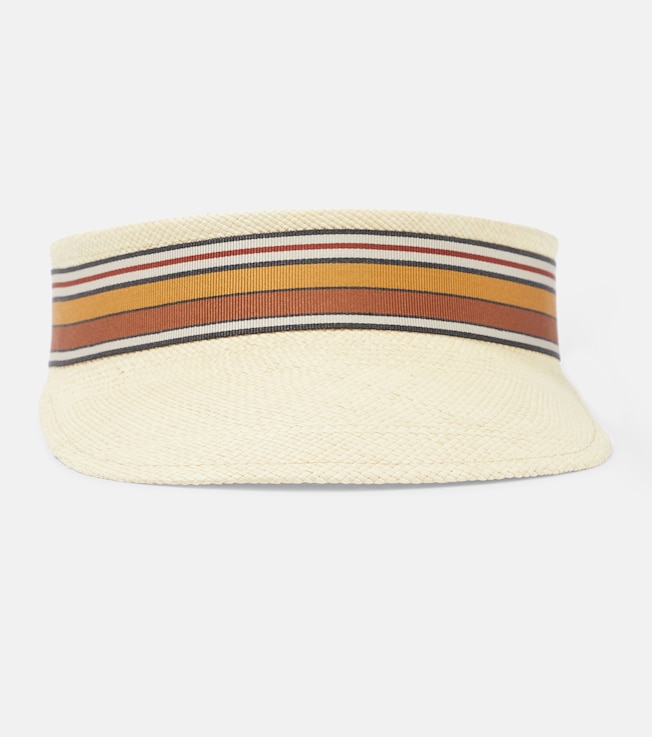 The Suitcase Stripe straw visor | Loro Piana