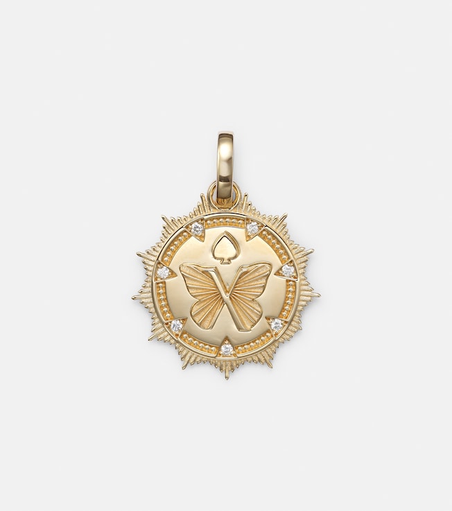 Reverie Medium 18kt gold pendant with diamonds | FoundRae