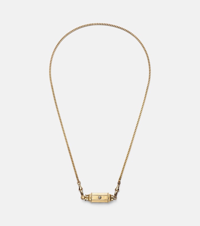 Coco 18kt gold locket necklace with diamonds | Marie Lichtenberg
