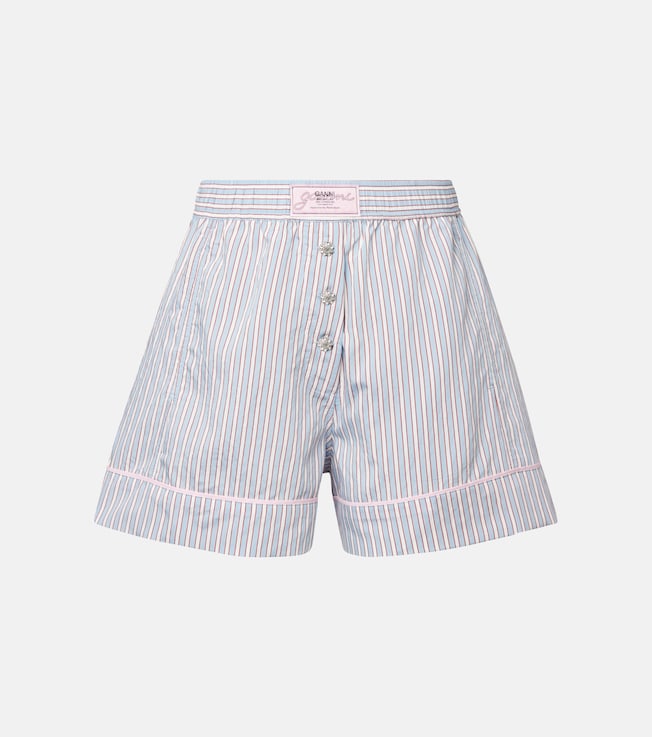 Striped Bermuda shorts | Ganni