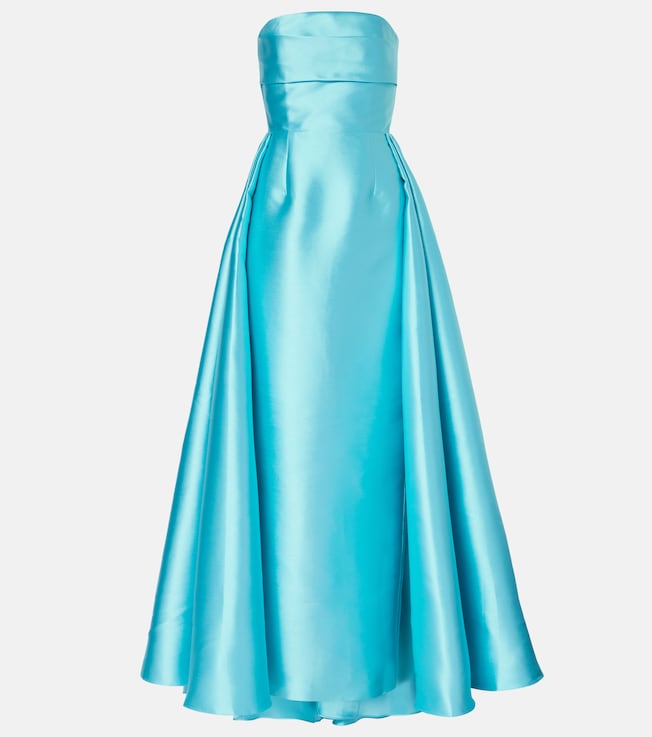 Strapless satin twill gown | Solace London