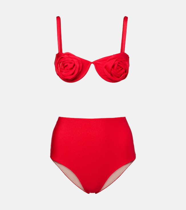 Floral-appliqué bikini | Adriana Degreas