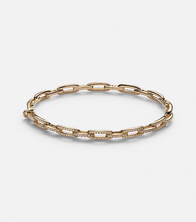 Stax Chain Link 18kt gold bracelet with diamonds | David Yurman