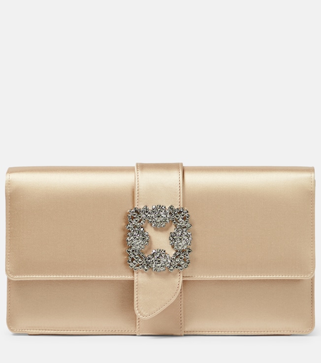 Capri embellished satin clutch | Manolo Blahnik